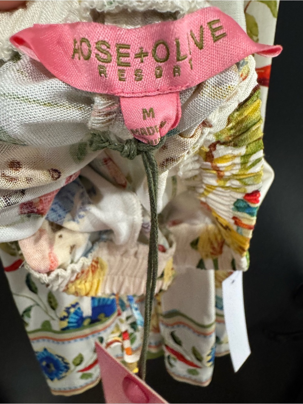 Rose + Olive Resort Printed Two-Piece Lounge Set - Cream Multicolor - Picture 10 of 13